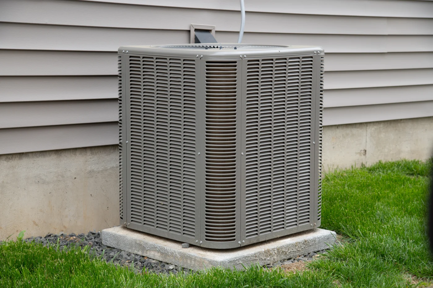 Air Conditioner Near The New House System Pump Air Conditioner Near The New House System Pump