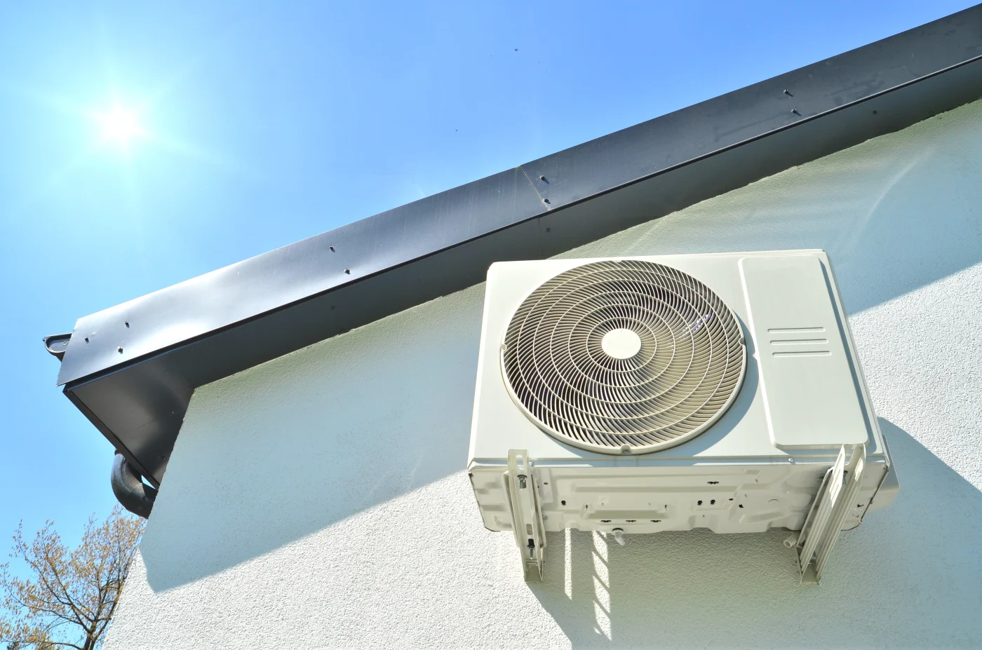 Home with fan on the side