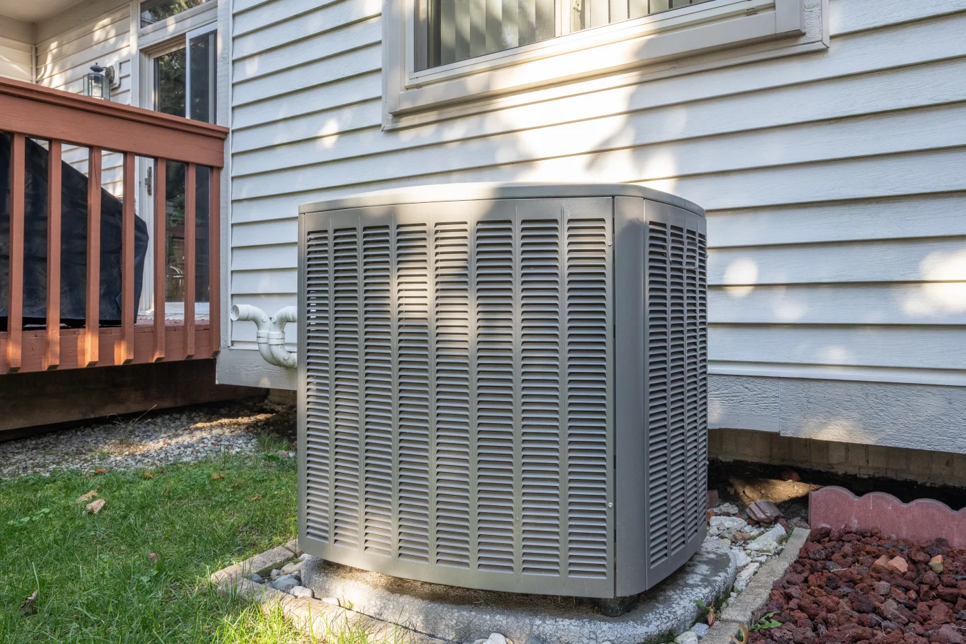 Air conditioner outside of a house