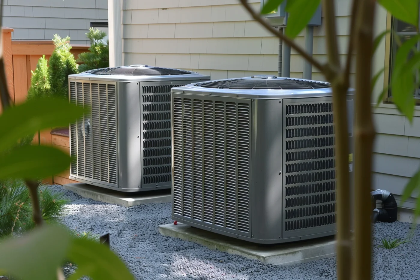 Two outdoor units were replaced on a home to keep it cool.