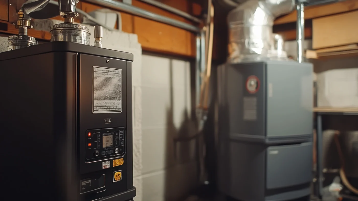 Trusted Furnace Service In Woodbury, MN | Priority Heating and Cooling A view of a furnace air handler installed in a basement.